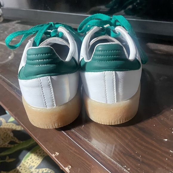 Adidas women’s Samba platform White and emerald green Sneakers - Picture 4 of 5